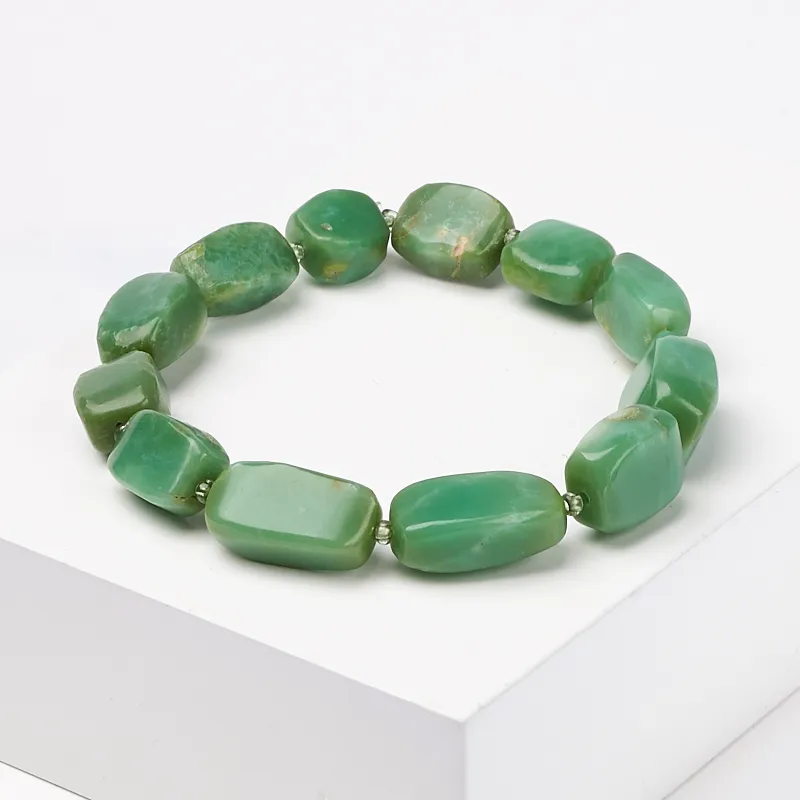 Браслет с камнем хризопраз