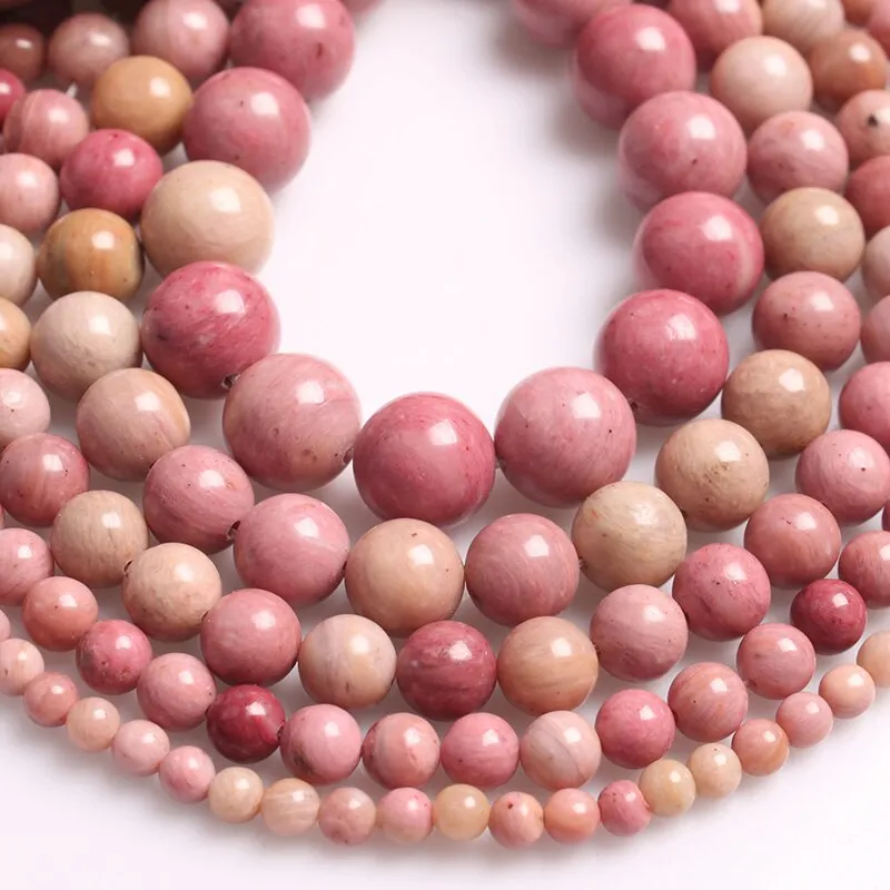 Бусы из Родонита