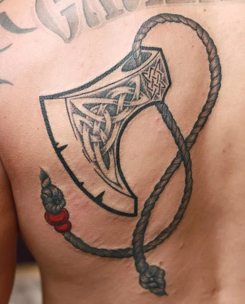 Тату с секира Перуна
