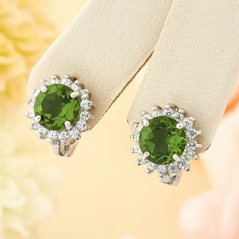 Серьги с султанитом