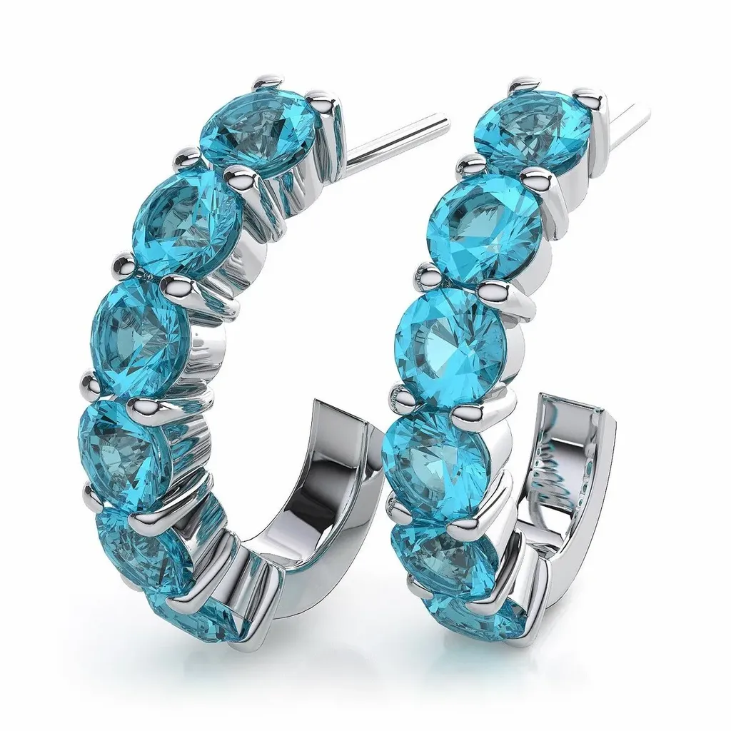 Серьги с топазом