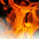 Пламя крупным планом