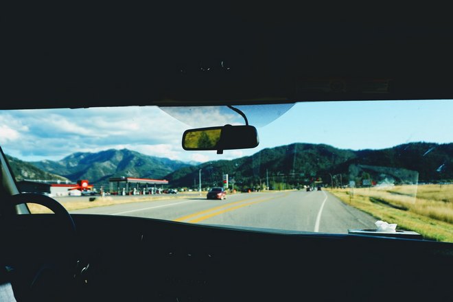 Вид из окна угнанной машины