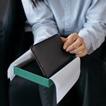 Черный кошелек в коробочке