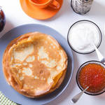 Блинчики в тарелке