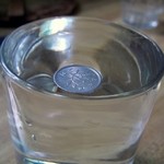 Монетка в стакане с водой