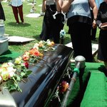 Гроб и цветы