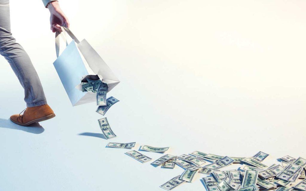 доллары на полу