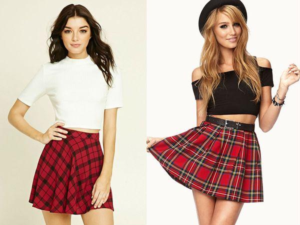 Красная юбка в клетку