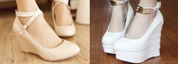 Модные туфли на танкетке