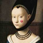 на левой щеке 7