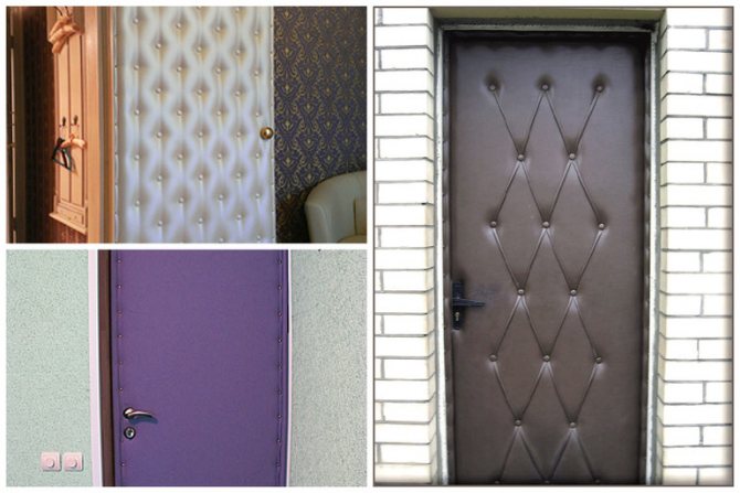 Обивка дверей дермантином