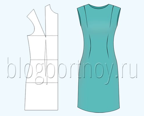 Перевод нагрудной вытачки