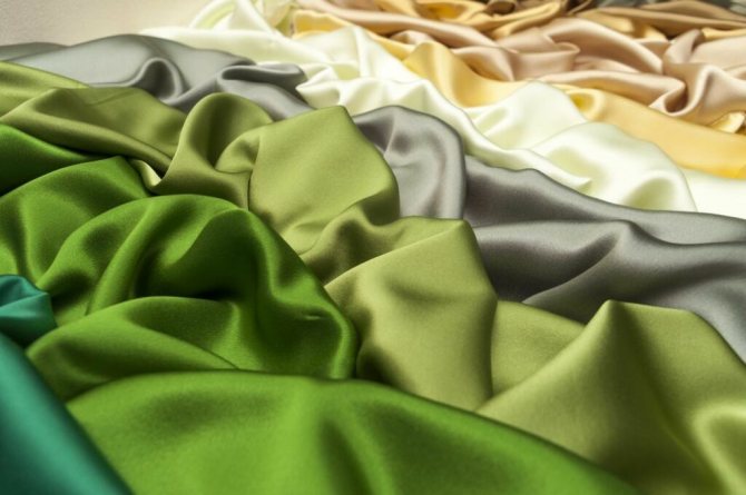 сатин с шелком