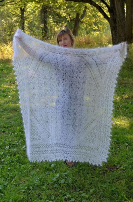 воронежский пуховый платок схема вязания спицами