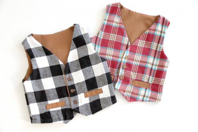 Примеры клетчатых жилеток