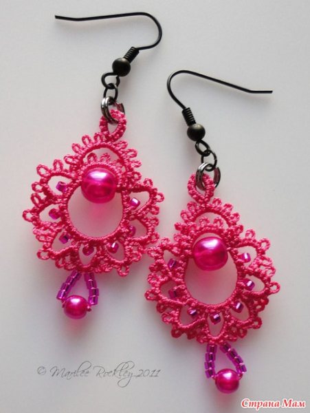 Серьги фриволите: схемы для начинающих с фото и видео
