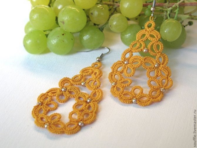 Серьги фриволите: схемы для начинающих с фото и видео