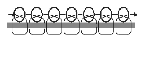 Стебельчатый шов при вышивке бисером